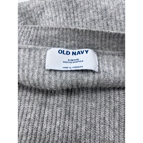 Old Navy Womens Gray V-Neck Ribbed Knit Sweater S Petite - Picture 4 of 9